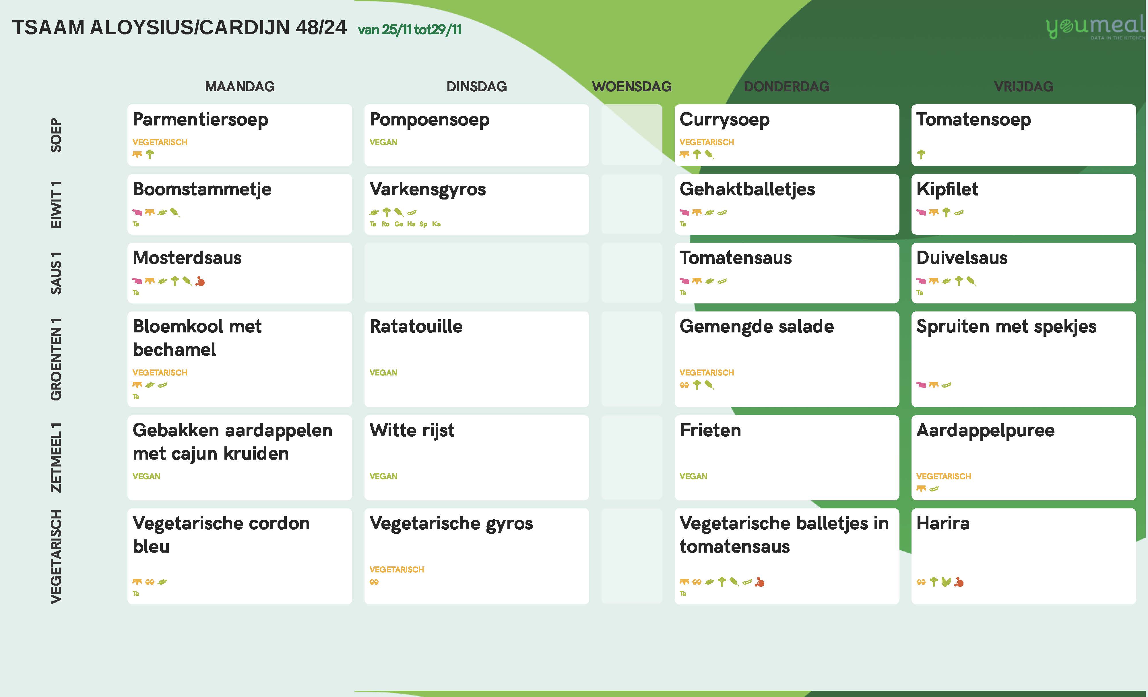 Schoolmenu week 48